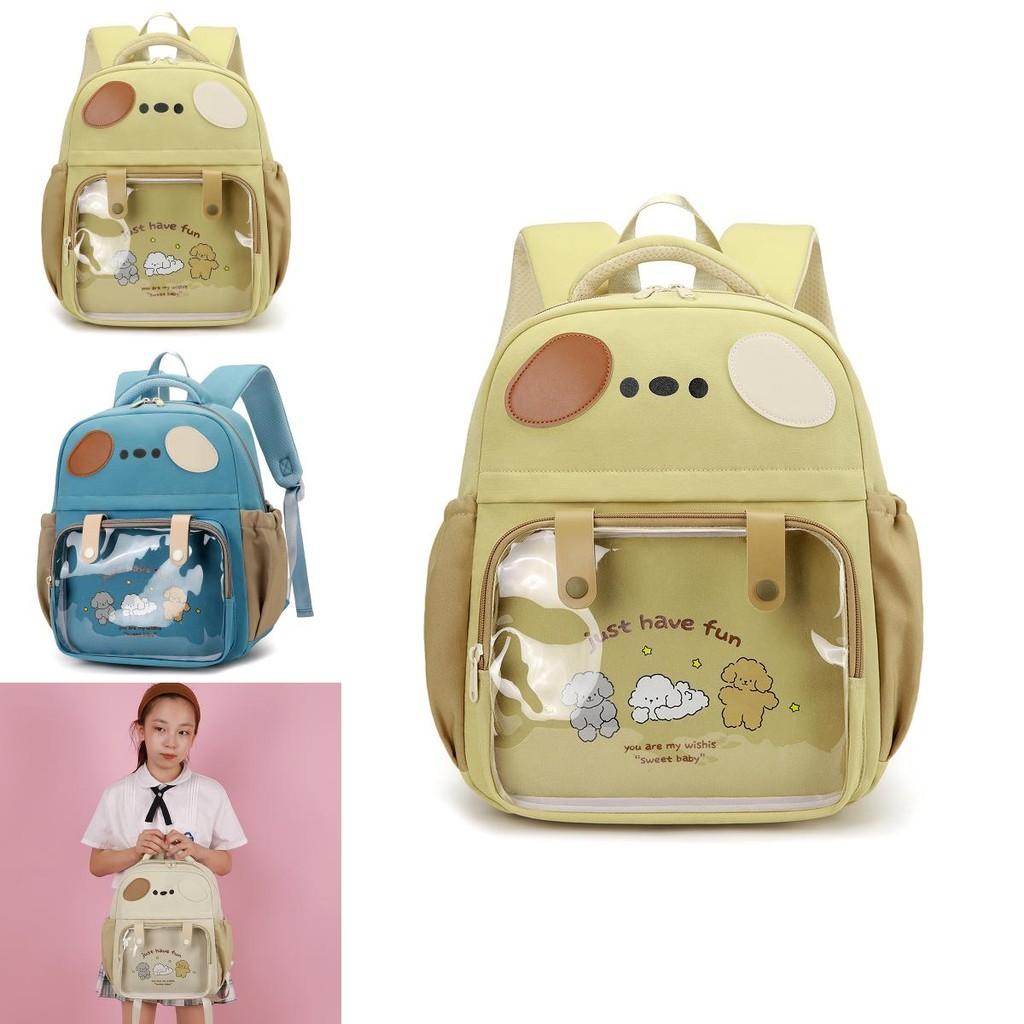 Letter Cartoon Puppy Kids Clear Backpack Cute Animal Design For School And Preschool