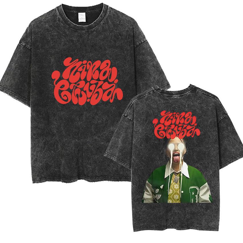 Nina Chuba Arena Tour Vintage Washed TShirt Men Women Harajuku High Quality Cotton T Shirt Hip Hop Clothing Oversized Tees