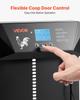 Automatic Chicken Coop Door, DC & Battery Powered Chicken Door with LCD Display, Light Sensor, Timer & Manual Setting, Anti-Pinch Security, Durable