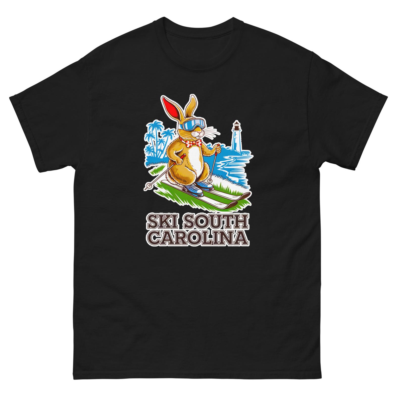 Ski South Carolina Marsh Rabbit Skiing Skier Animal T-Shirt L