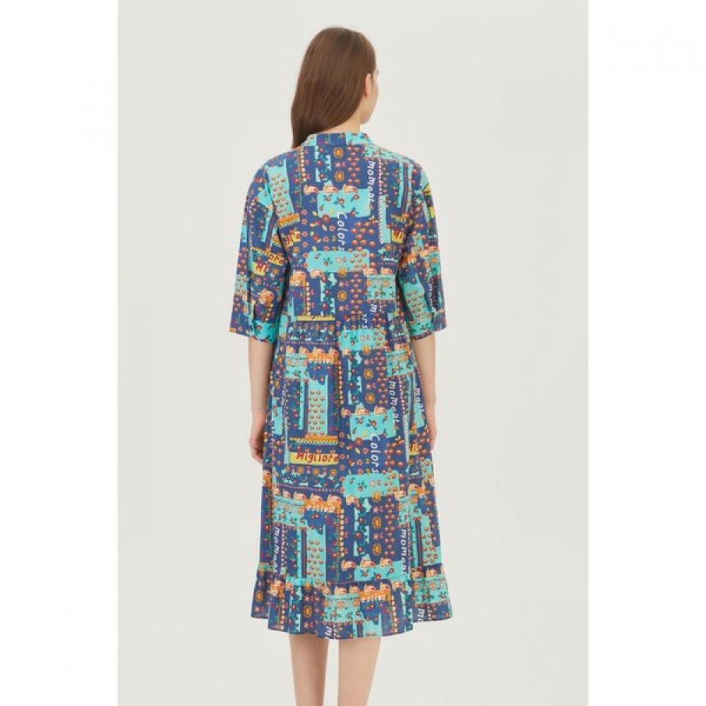 Benetton Pattern Long Dress Baop04341