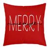 New Christmas Short Plush Pillow Cover Peach Skin Digital Printing Cushion Cover Christmas Snowman Pattern