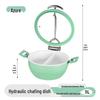 Round Ceramic Double Compartment Buffet Warmer Pot for Restaurants
