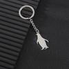 Stainless Steel Penguin Pendant Keychain - Simple Animal Charm