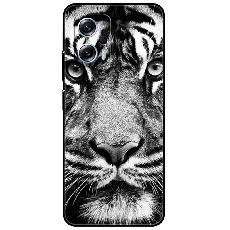 For Xiaomi Poco X4 GT Case 6.6'' Cat Wolf TPU Silicone Soft Coque Fundas for Poco X4 GT 5G Cover Black Edge Lovely PocoX4 X 4 GT