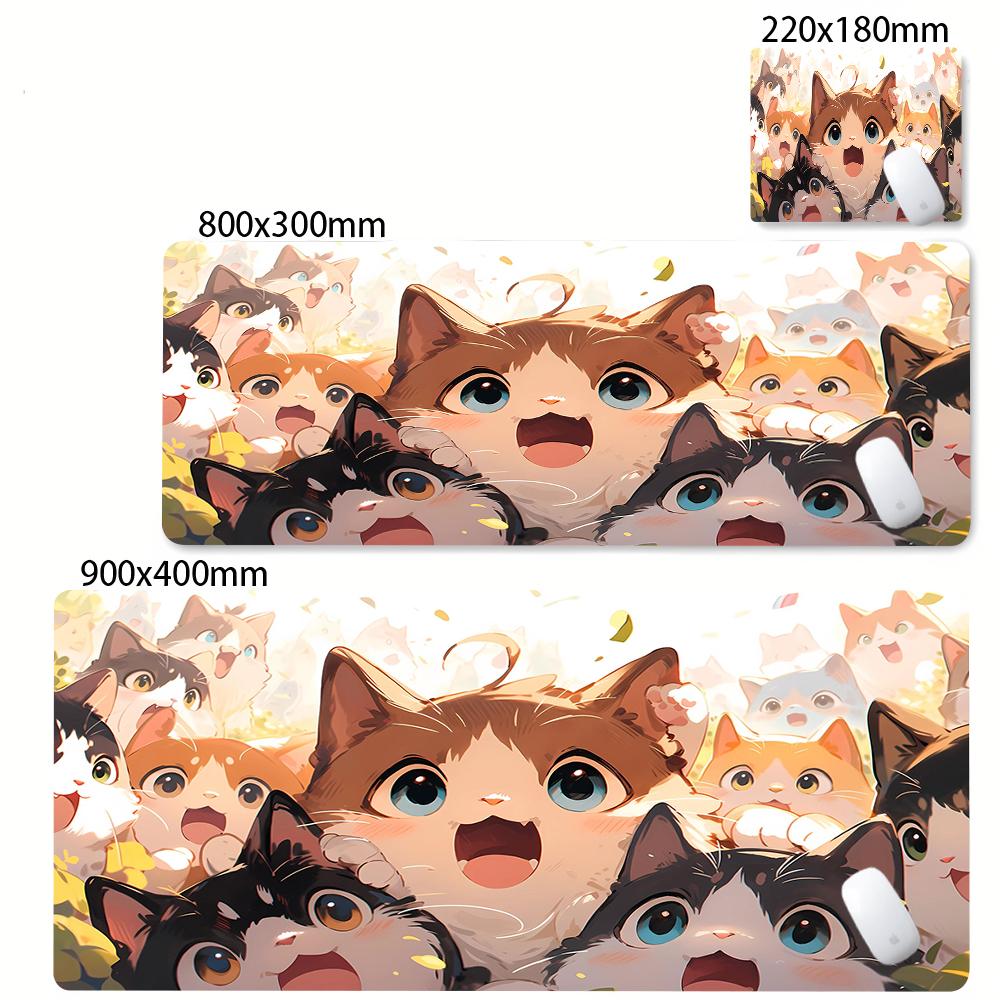 Anime Cute Computer XXL Mausepad Kawaii Cartoon Cat Mousepad Company Deskmat xcm Large Cushion Office Accessories Carpet