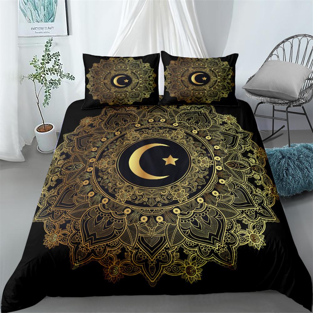 Gold Duvet Cover Bedding Set 240x220 Twin Queen King Size Comforter Double Bed Quilt Cover 135 Euro Bed Linen 2 Bedrooms 200x200