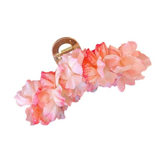 Women Hair Claw Artificial Flower Decor Hair Clip Back Head Shower Hair Clip Hair Styling Tool Hair Accessory