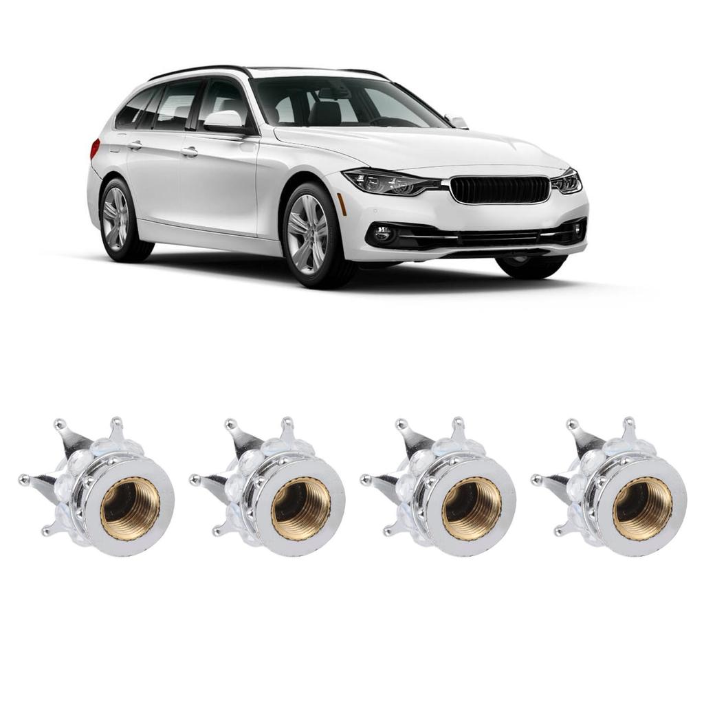 4 Pieces Tire Wheel Stem Valve Cover Crown for Cars Trucks