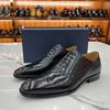 European And American Summer New Men'S Fashion Dress Business Casual Leather Shoes British Retro Flat Head Leather Shoes Men'S Shoes