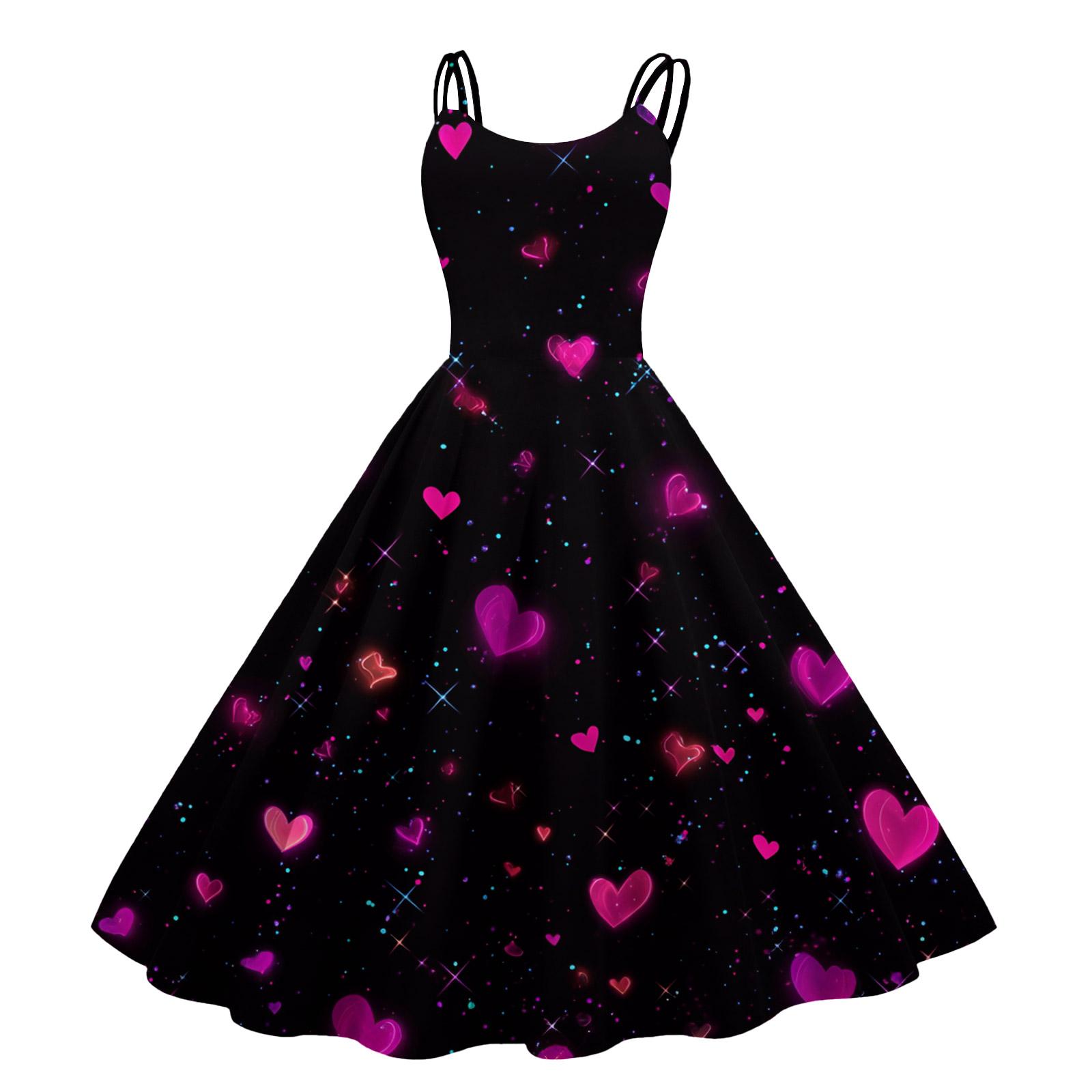Women s  Print Sexy Off-The-Shoulder Punk Vintage Dress L