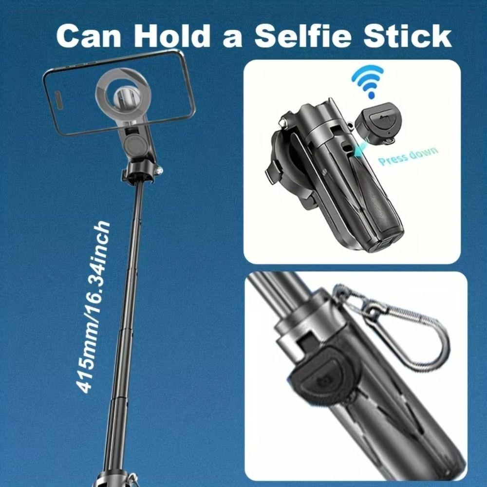 Treppiede Magnetico Telescopico per Telefono Pieghevole Estensibile Impugnatura per Telefono Vlog Livestreaming Fotografia