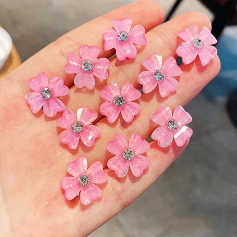 20KS Mini Kamínky Umělé Perly Květinová Vlasová Spona Květinové Sponky do Vlasů Pro Dívky Svatební Párty Doplňky