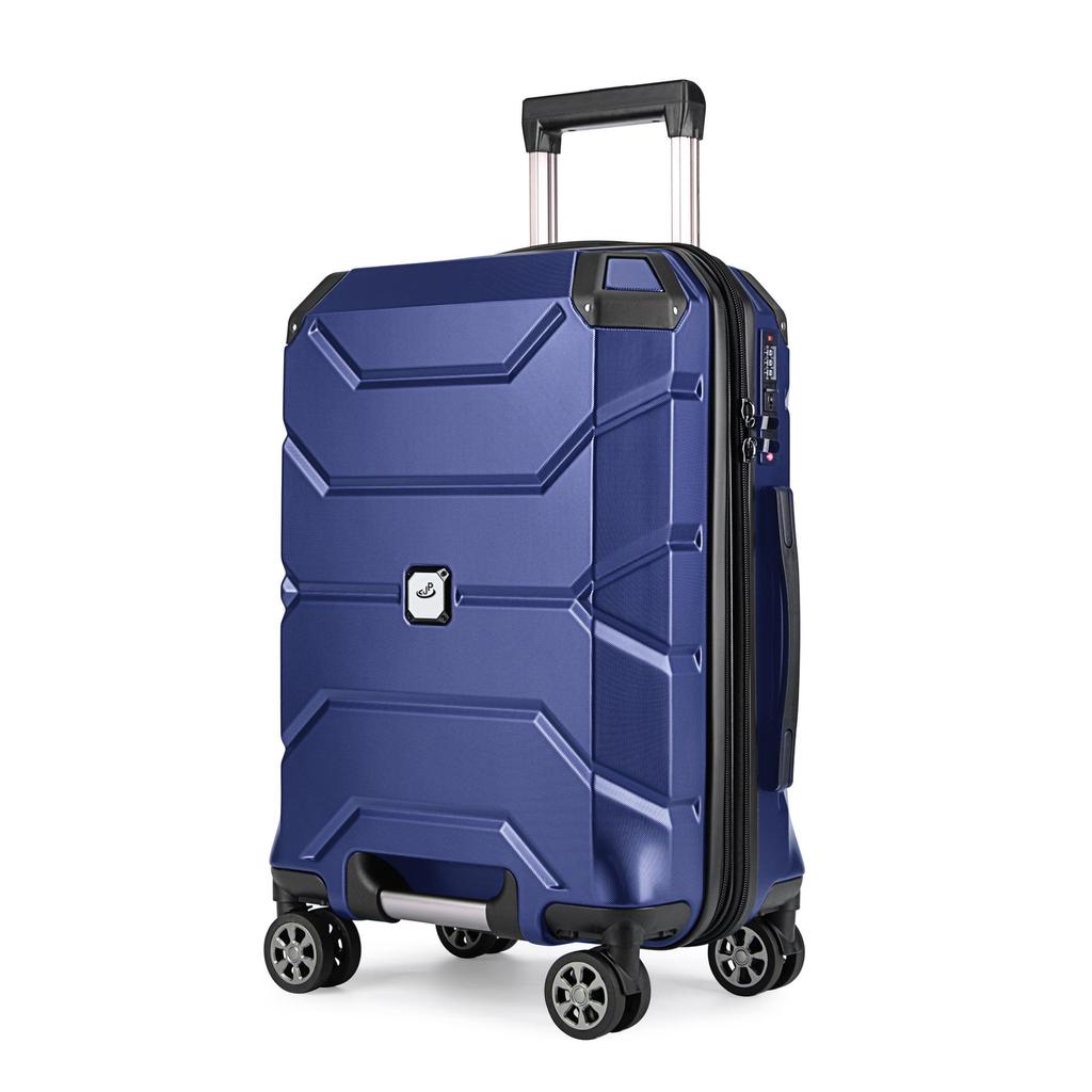 Large Capacity Lightweight Suitcase with Combination Lock & Silent Wheels, ABS+PC Material, All-Aluminum Drawbar for Simple Travel