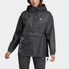 adidas Originals Logo Design Loose Fit Windbreaker Jacket Women Jacket Light-Gray DX4263