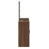 Makeup Table with Storage Brown 102 x 33 x 135 cm Engineered Wood
