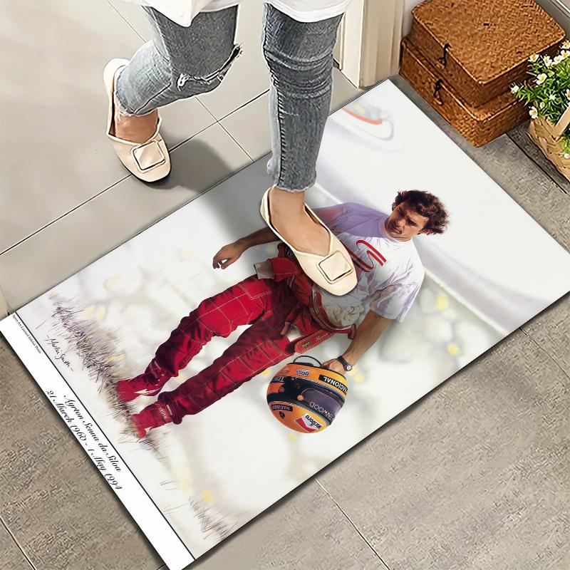 Ayrton Senna Carpet Rug for Living Room Bedroom Home Sofa Decoration,Kids play Nonslip Floor Mat