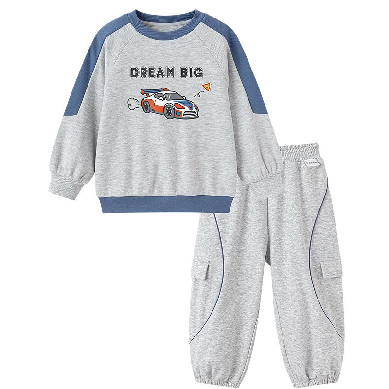 Balabala Kids Color Block Long Sleeve Set 90