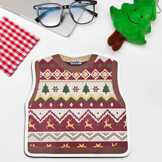 Knitted Sweater Print Mouse Pad Non-slip Base Waterproof Home Office Gaming Computer Laptop Mousepad Desk Mat PC Accessories