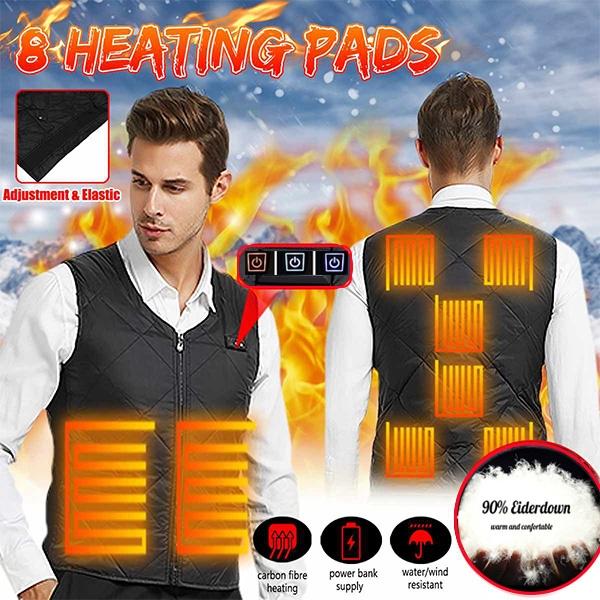 Buy Men Women USB Electric Heated Waistcoat Jacket Heating Pads Winter