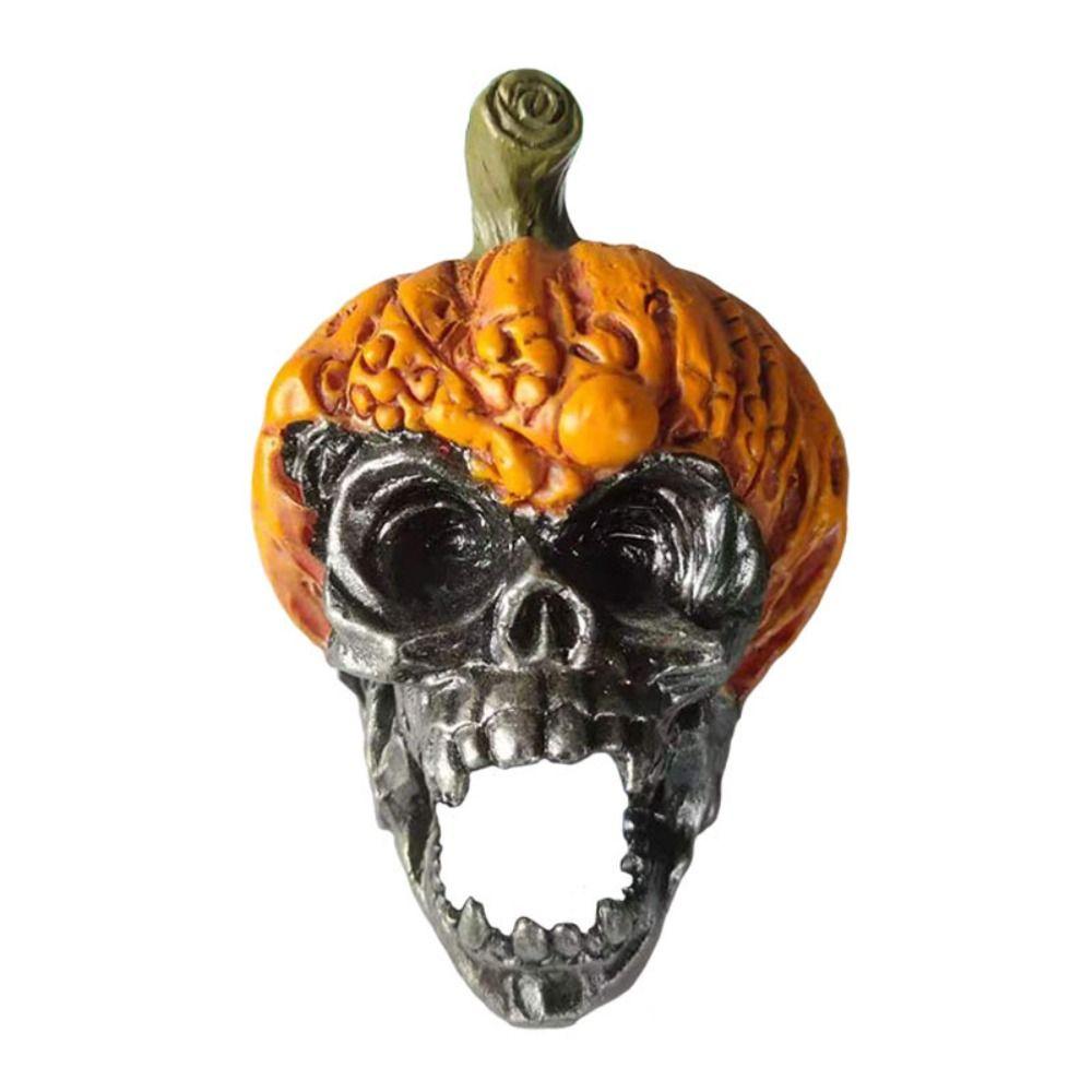 Resin Artificial Skull Head Model Vintage Fake Skeleton Ornament  Holiday Party Decor