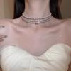 Irregular Cross Pearl Collar Versatile High Sense Fashion Clavicle Chain French Vintage Light Luxury Necklace Women