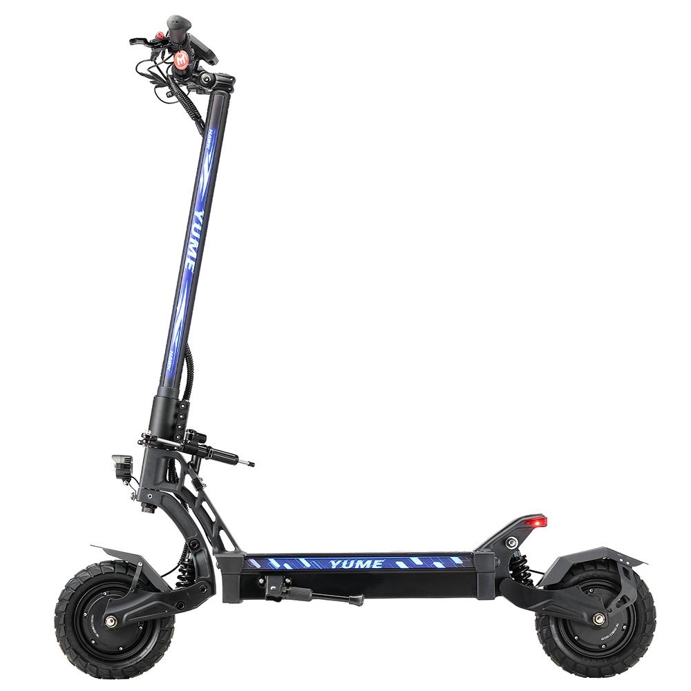 YUME HAWK Electric Scooter 10x3.15" Tubeless All-terrain Tire 1200W*2 Motor 60V 22.5Ah Battery 43mph Max Speed 43miles Max Range