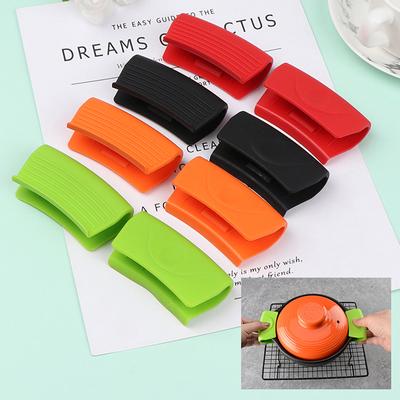 Handle Silicone Pot Holder Sleeve Pot Glove Pot Handle Lid Handle Kitchen Tool CLE