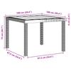 Garden Table Anthracite 100 x 100 x 73 cm Poly Rattan