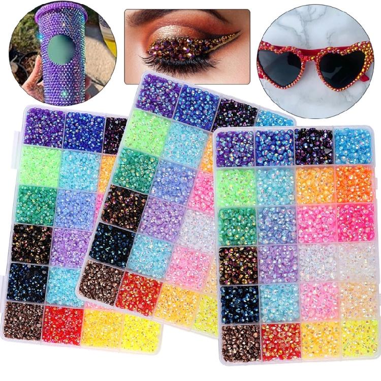 Fashion Art Rhinestones Set With 6 Different Styles Temperature Resistant Flat Back Items For Fabric Projects