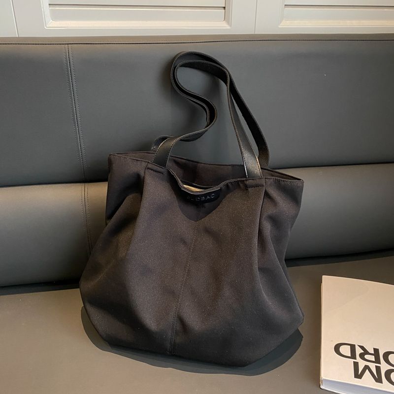 

Commuter Bag Women s Large Capacity Bag Spring/Summer 2024 New Arrival Fashion Shoulder Bag Canvas Tote Bag Student Class Bag Black