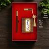 Chinese Solid Wood Pen Holder: Premium Desktop Ornament & Corporate Gift In Elegant Gift Box
