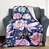 1 manta ligera de franela Floral Fantasy, manta cómoda y cálida, para oficina y camping, sofá cama, sala de estar115