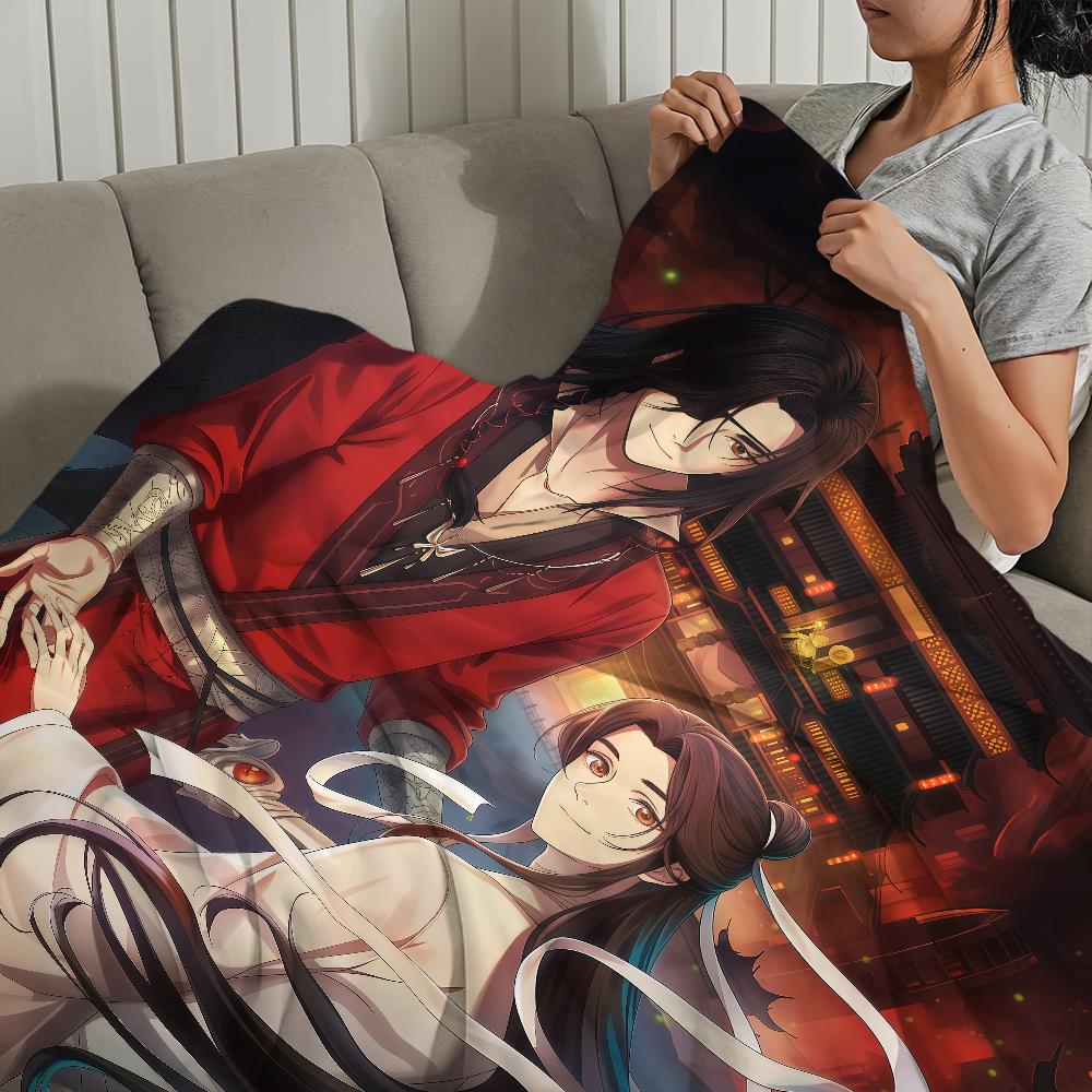 Anime Fanart Heaven Officials Blessing Blanket Flannel Warm Soft Plush Blanket Sofa Living Room Hogar Bedroom Travel Gift Home