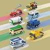 Funny car building blocks toys, sliding cars, city themed simulation vehicles, exquisite interior decorations, gifts for child