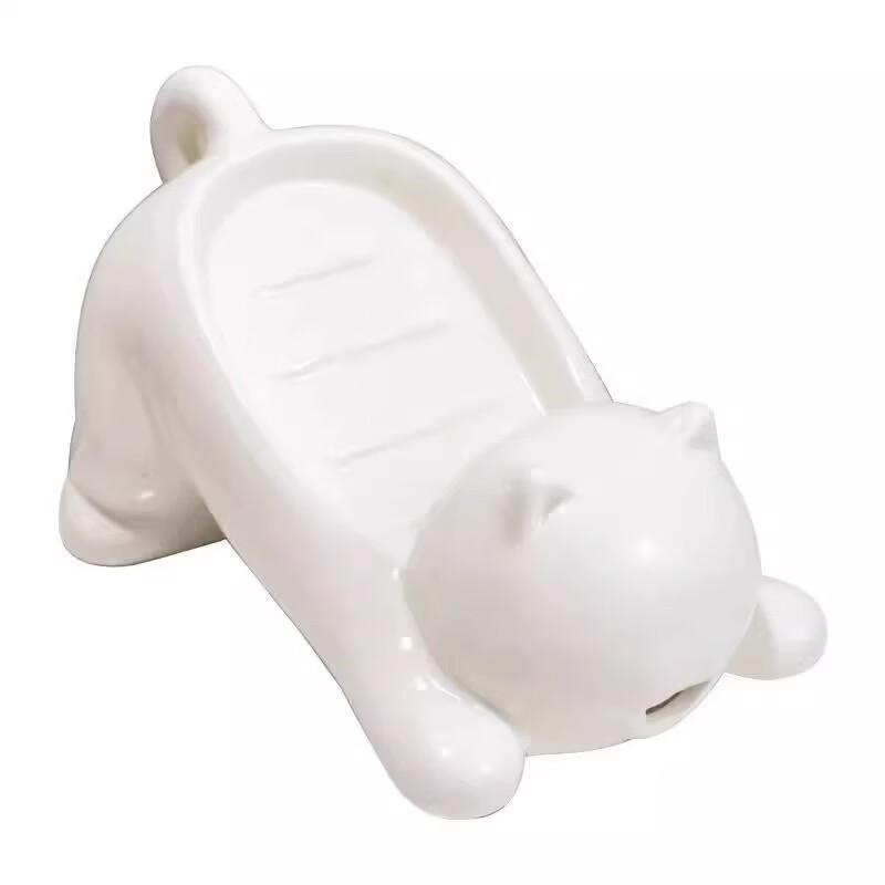 YIXI Cute Cat Wall-Mounted Soap Box