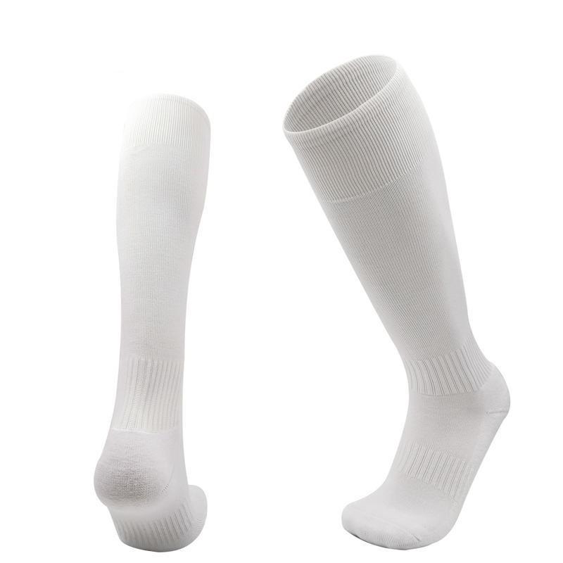 Long Tube Knee Football Socks Adult Solid Color Versatile Children'S Football Socks Towel Bottom Sweat-Absorbing Non-Slip Wear-Resistant Shock Socks