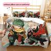 My Hero Academia Deku & Bakugo Bettbezug & Kissenbezüge, MHA Fan Schlafzimmer Bettwäsche, Perfektes Geschenk.chl