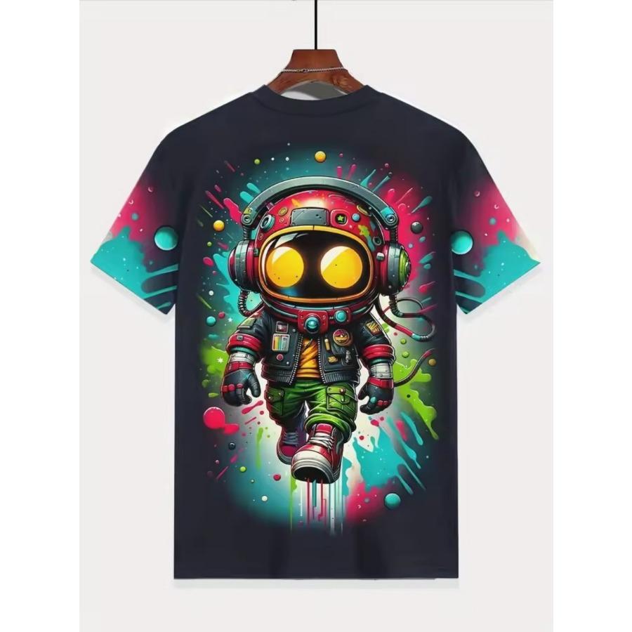 3D Digital Print Kids Stylish Truck Cartoon Animal Pattern T-Shirt Boys Short Sleeve Crew Neck Casual T-shirts