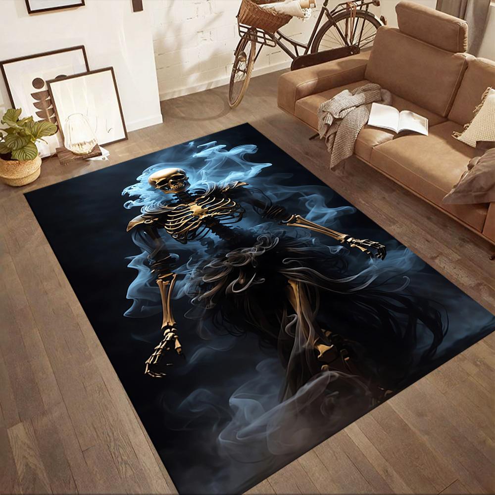 Riding Through Flames Floor Mats for Living Room, Bedroom and Room Decoration Are Suitable for Gifts.