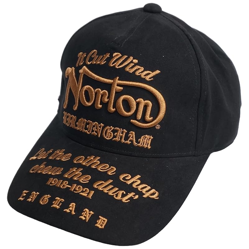 

[Norton] 3D logo embroidery police suede cap hat men s 243n8704 (JP, alphabet, Free Size, Free size (adjustable), black)