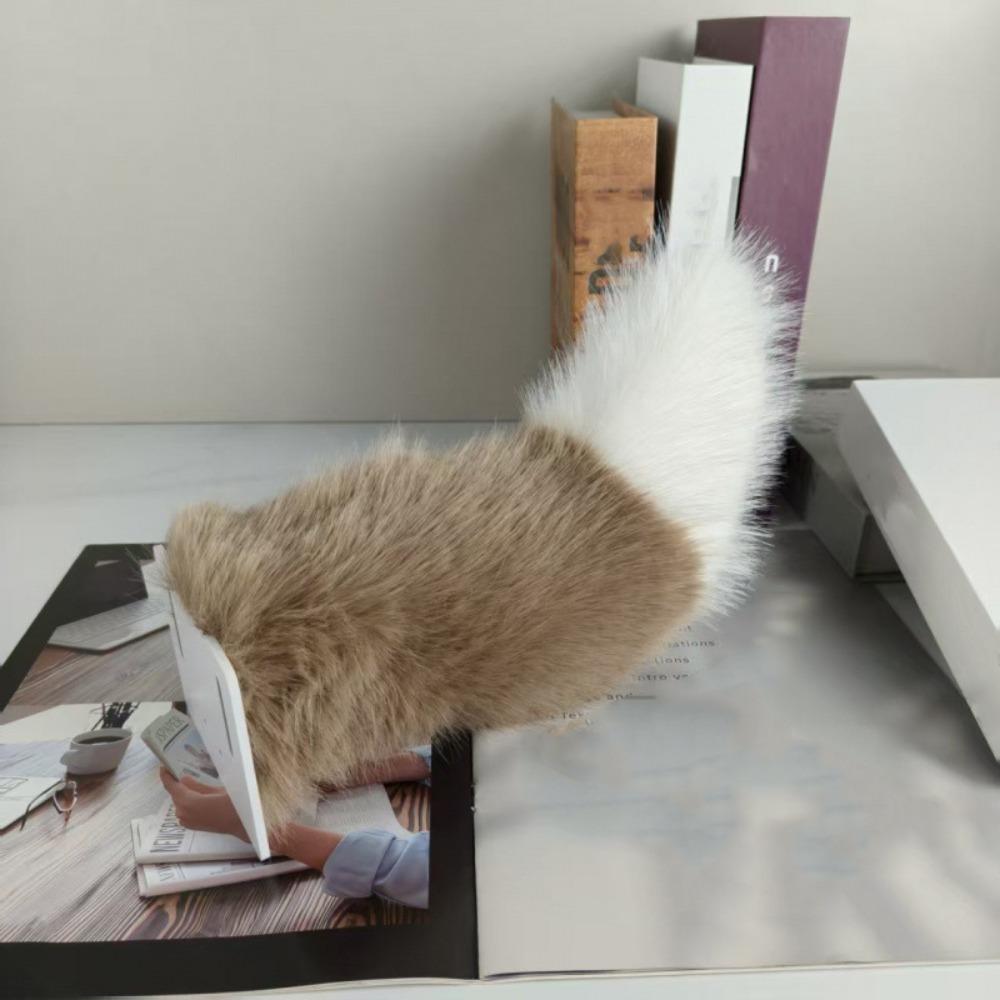 Rechargeable Remote Control Wagging Tail Fluffy Plush Plush Wagging Tail  Automotive Decor Style I