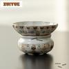 Beige Ru-Ofen Rissglasur Dunhuang Tee-Separator Sieb Elegant Teefilter Spender Teeeinweichung Teefilter Teeceremonie