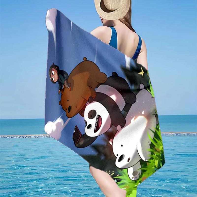 Nightly Friends bears Adventure Beach Towel, Super Soft Microfiber, Gift for Her/Him, Birthday, for Pool, Beach, Travel, Home Decor Fan gifts