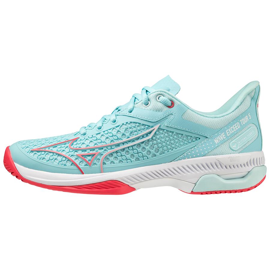 Mizuno Wave Exceed Tour 5 AC Comfortable Soft Durable Low-Top Tennis Shoes Women Sneaker Green 61GA227120