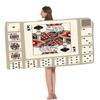 Red White Black Playing Card Game Beach Towel, Microfiber Absorbent Quick Dry Bath Towel, In Vintage Style Soft Kid Unisex Towel