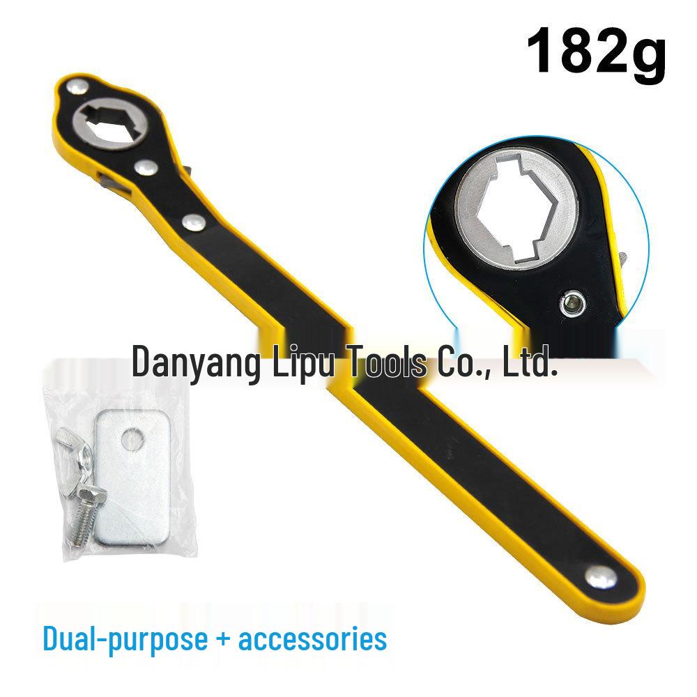 Effort-Saving Universal Car Jack Hand Crank Wrench with Rocker Arm Handles