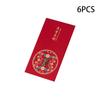 Zodiac 6pcs Chinese Tiger New Year Cny Ang Pao Gold Angpow Red Packet Money Pack