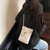 Flower Printed Pleated Cloud Crossbody Bag Lightweight Folded Slant Bag Phone Shoulder Bag  Daily
