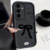 Black Bow TPU Case For Samsung Galaxy A57 A37 A17 A56 A36 A16 A15 A55 A54 S25 Edge S26 S24 S23 Ultra S22 Plus S24 FE Phone Cover
